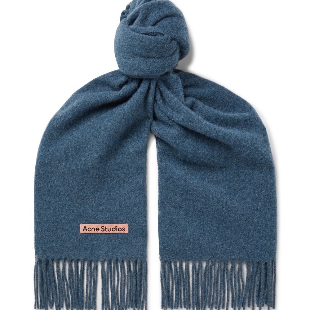 Acne studios dusty blue scarf